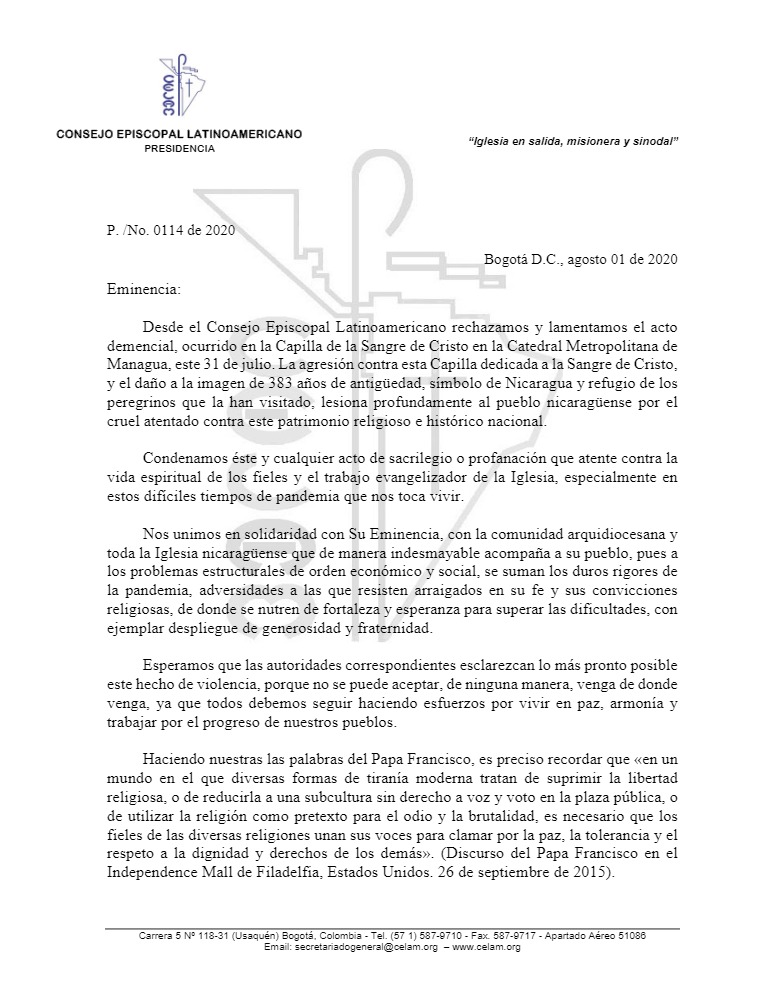 CELAM, solidaridad eclesial latinoamericana CELAM, solidaridad eclesial latinoamericana