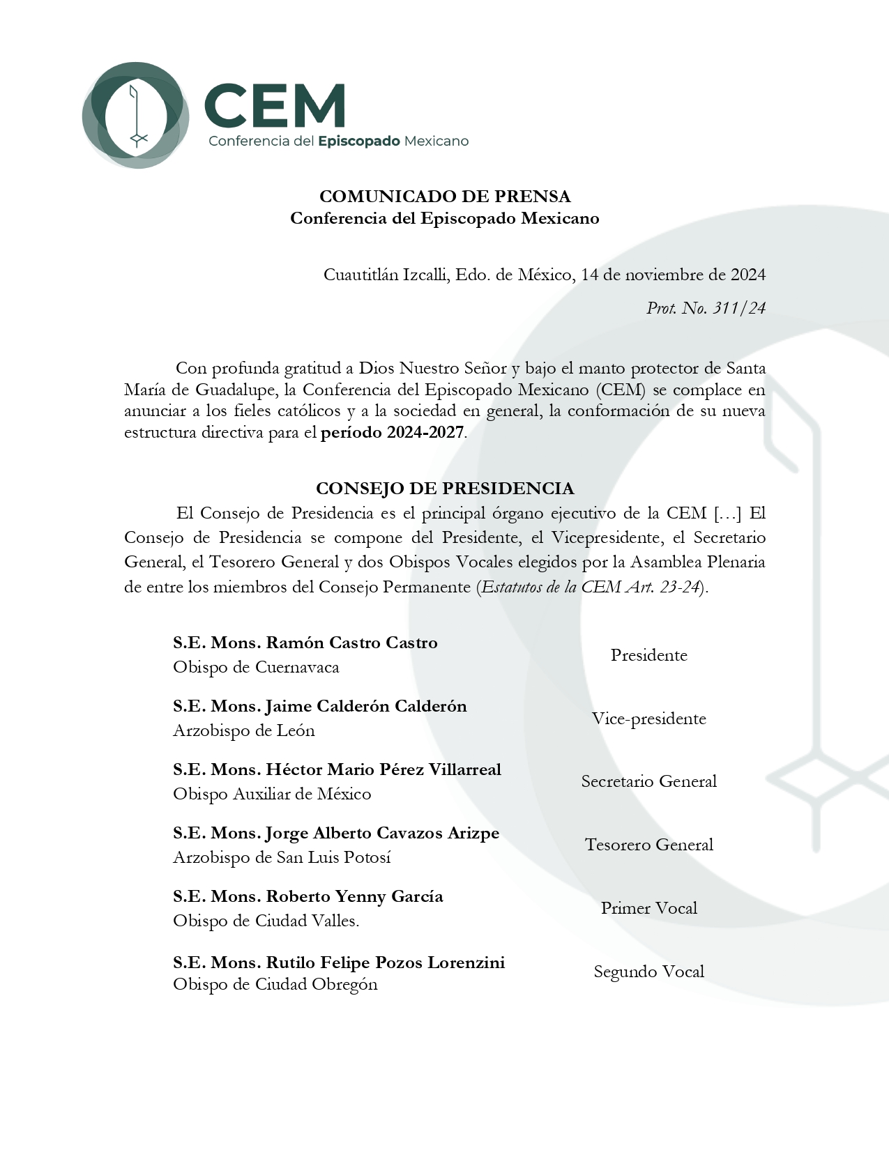 COMUNICADO PRENSA Consejos Presidencia Permanente 2024 2027 page 0001