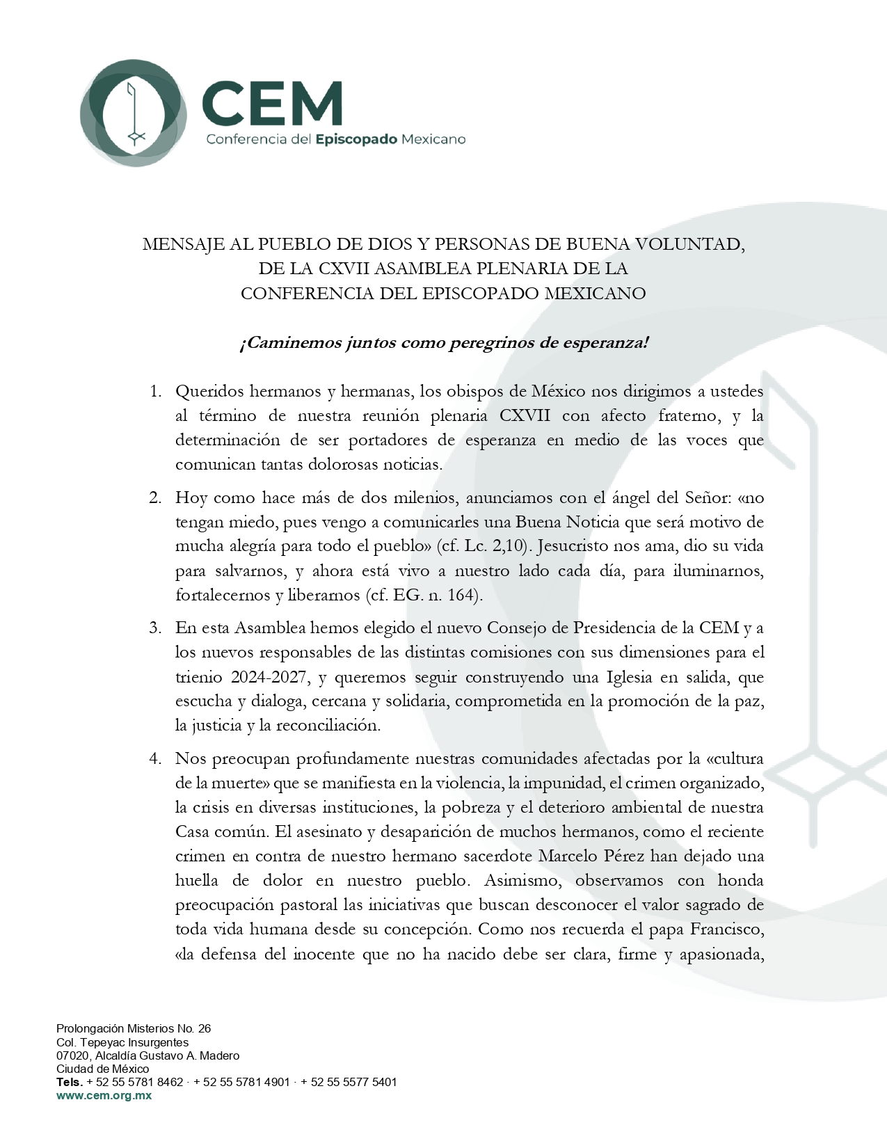 Mensaje al Pueblo CXVII AP page 0001