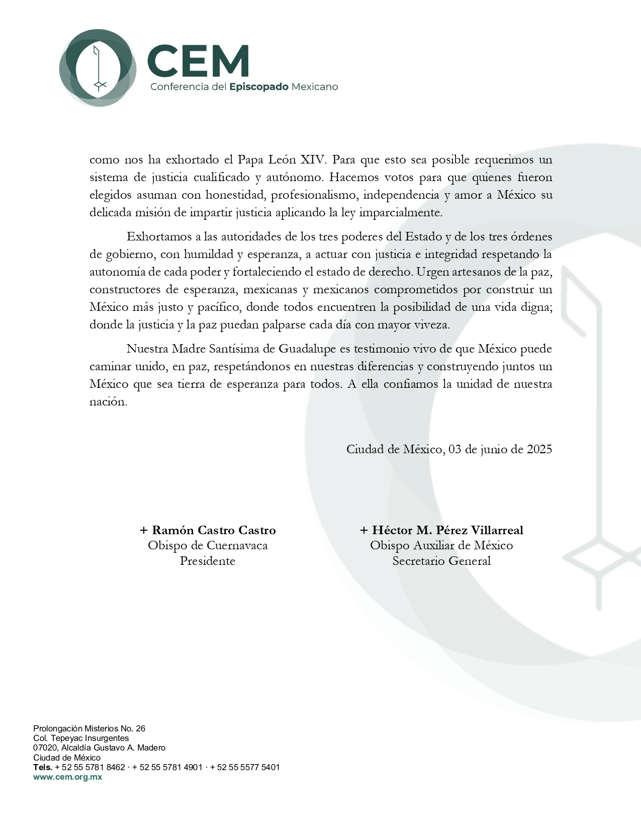 Comunicado En la justicia y la verdad encontramos La Paz page 0002