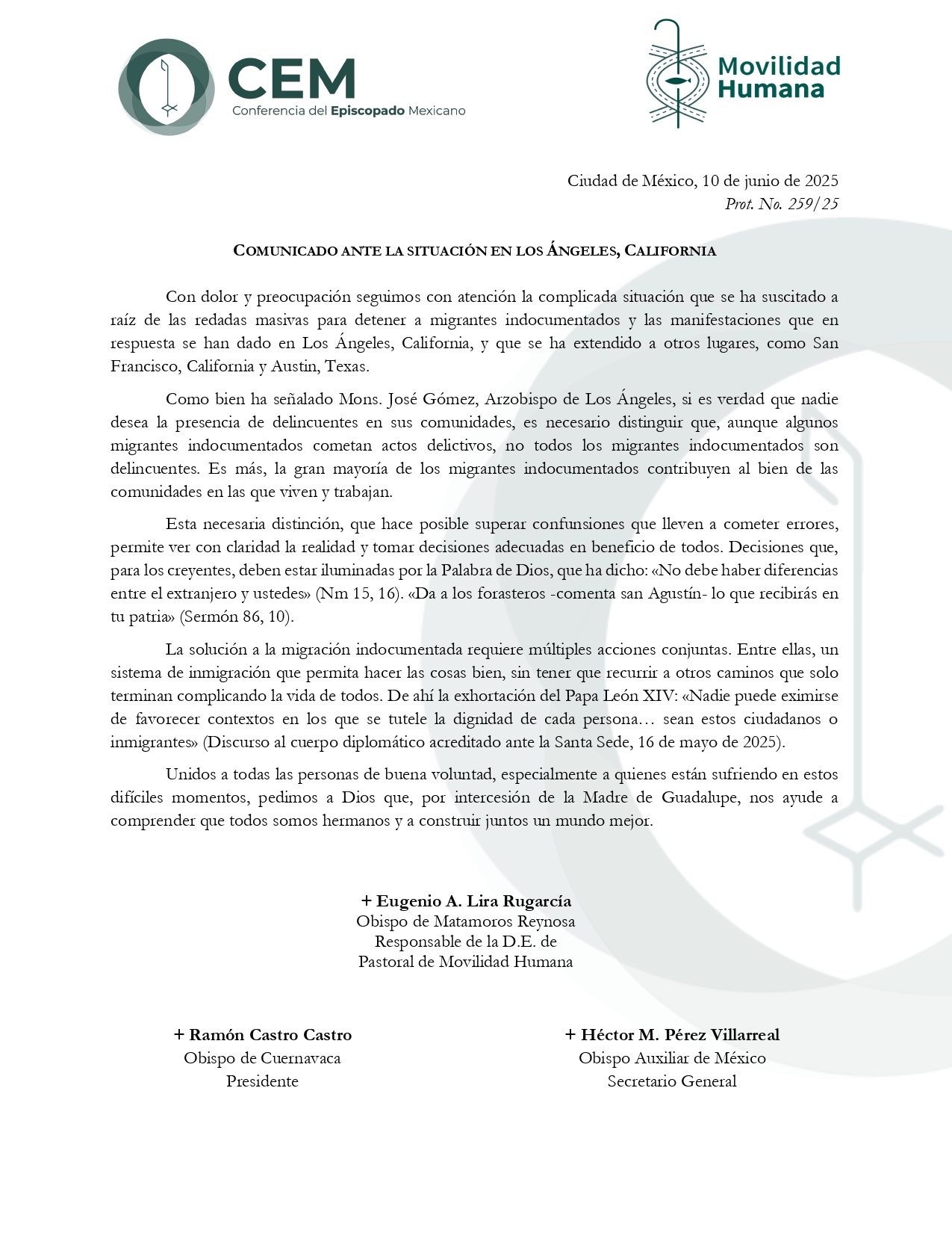 Comunicado situación en los Ángeles California page 0001