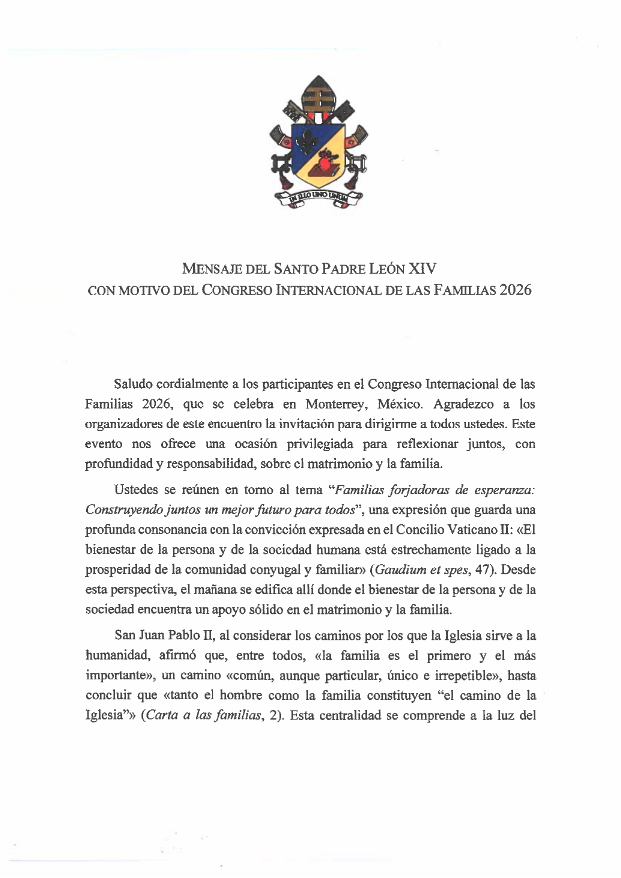 Messaggio Pontificio page 0001