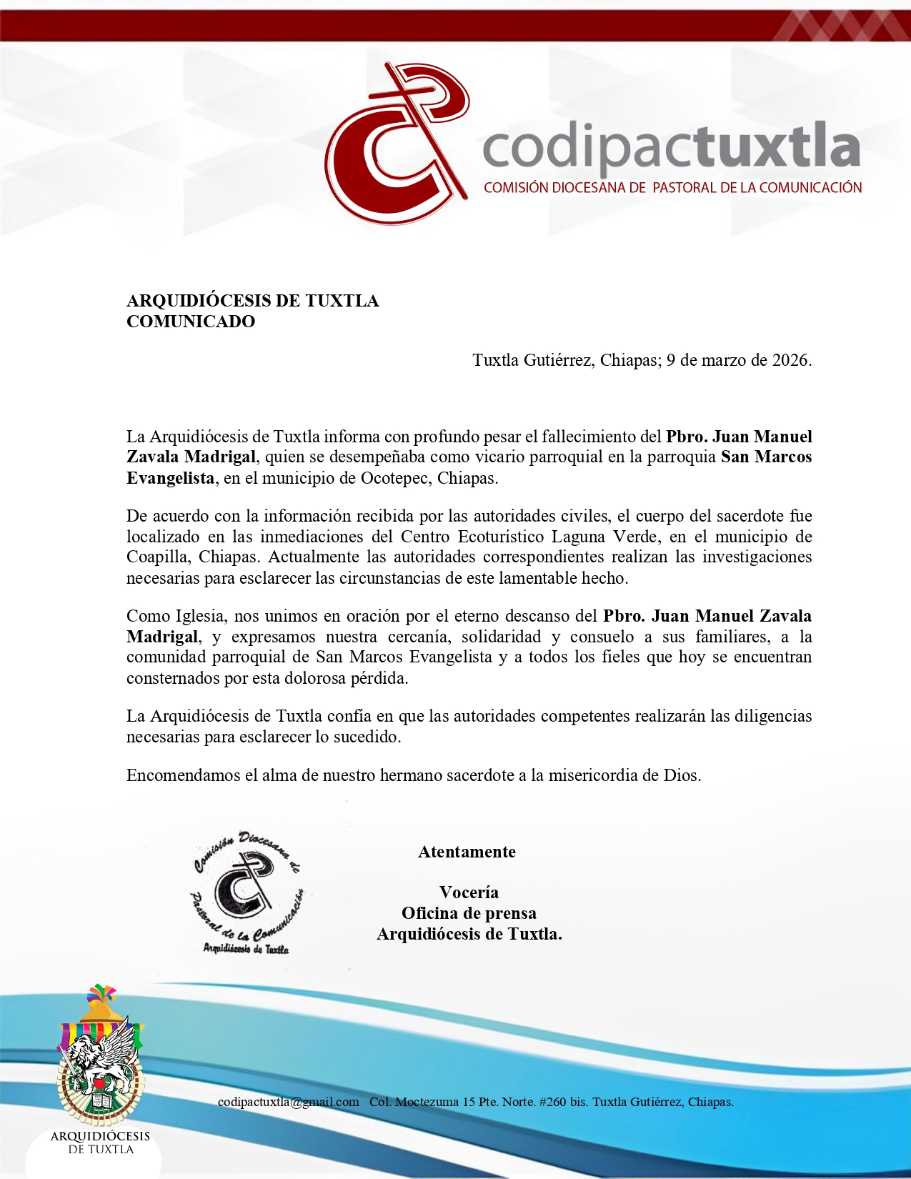 FALLECIMIENTO P. JUAN MANUEL ZAVALA MADRIGAL page 0001